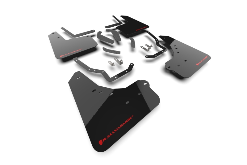 Toyota 4Runner Mud Flap - Rally Armor - UR Black w/ Red Logo - Black - `25-`27